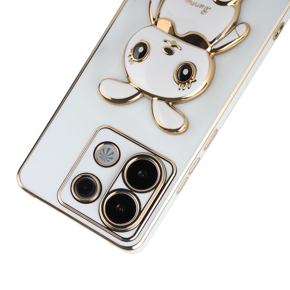 Case for Xiaomi Redmi Note 13 Pro 5G, Rabbit, white + 9H Tempered Glass