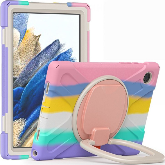 Children's case for Samsung Galaxy tab A8 10.5 SM-X200 SM-X205, armored with strap, blue