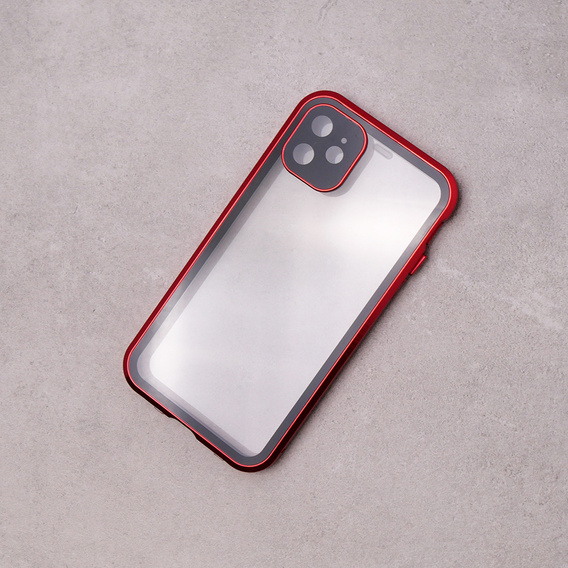 Case for iPhone 11, Magnetic Dual Glass, red