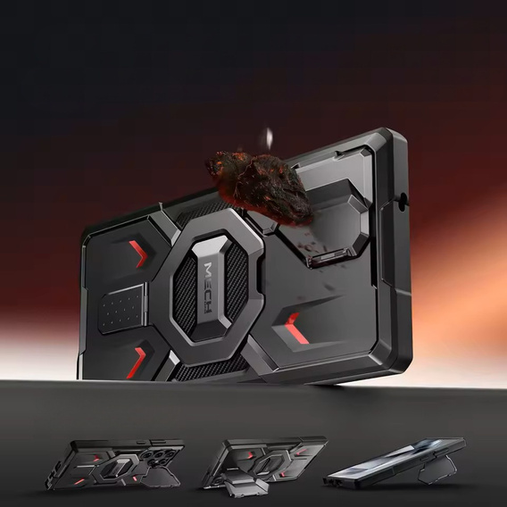 Case for Samsung Galaxy S25 Ultra, Tongate MECH MagSafe, black + Privacy Glass