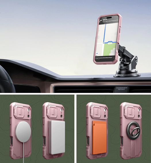 Dexnor armoured case with stand and camera shutter, for MagSafe for iPhone 17 Pro Max