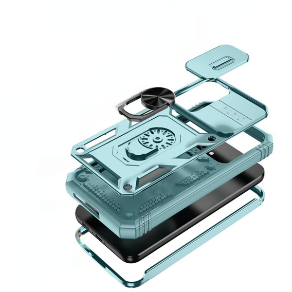 Case for Samsung Galaxy S23 FE, CamShield Slide, green