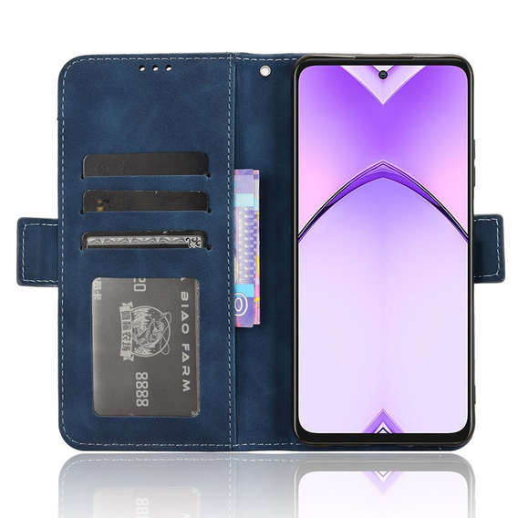 Flip case for Oppo A80, Card Slot, dark blue