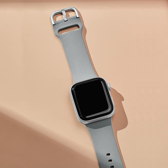 Silicone strap for Apple Watch 1/2/3/4/5/6/7/8/SE/ULTRA 42/44/45/49mm - Light Grey