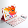Case + keyboard iPad 10.2 7/8/9 gen 2019/2020/2021, Keyboard Cover Pen Slot, pink rose gold