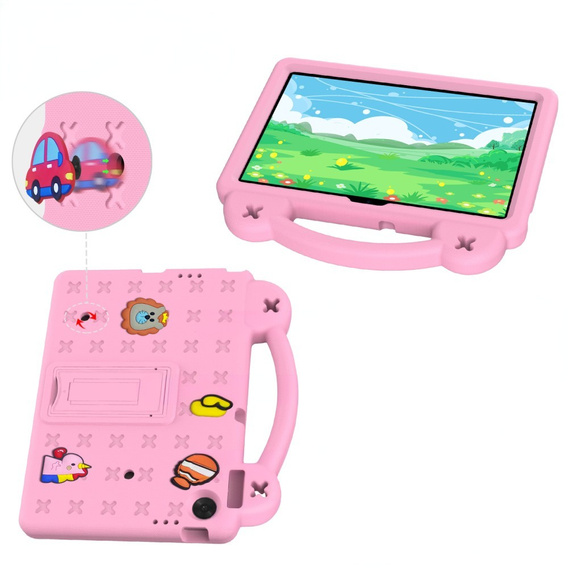 Children's case for Lenovo Tab TB311FU, Cute Patterns, with stand, pink
