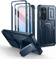 Armored case for Samsung Galaxy S24 FE, Dexnor Full Body (Two Frames), dark blue