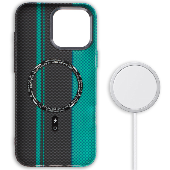 MagSafe's iPhone 16 Pro Max Case, Carbon Fiber, black / blue