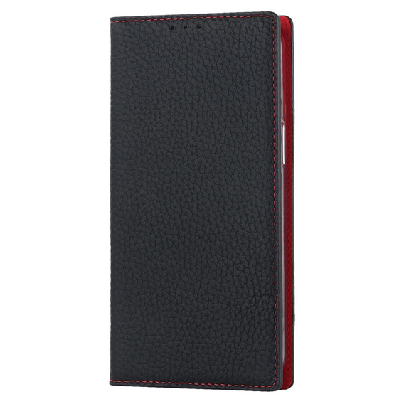 Flip case for iPhone 15, Litchi Skin Grain, black