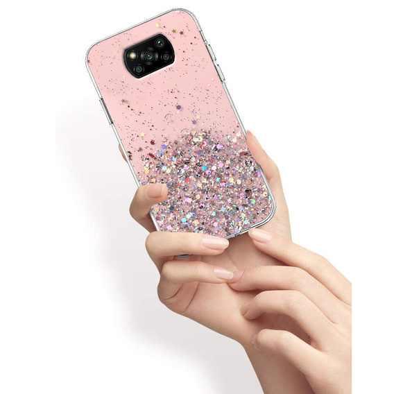 Case for Xiaomi POCO X3 / X3 NFC, Glittery, pink