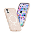 Case for iPhone 17, for MagSafe, glitter, translucent gold