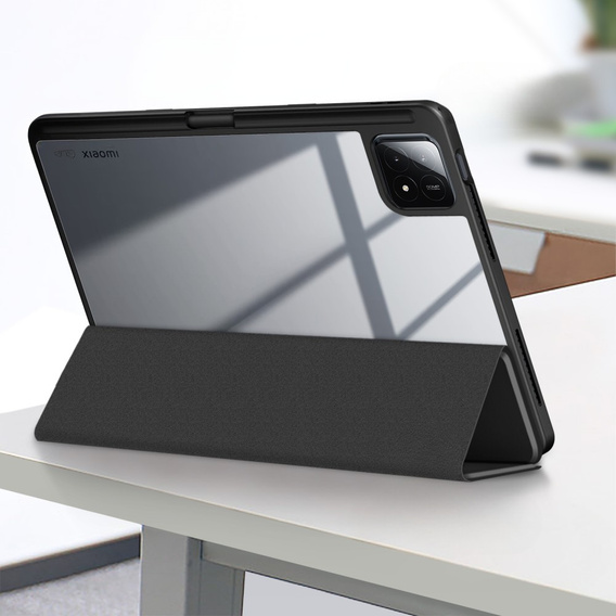Case for Xiaomi Pad 6S Pro 12.4, Smartcase Hybrid, with stylus space, black