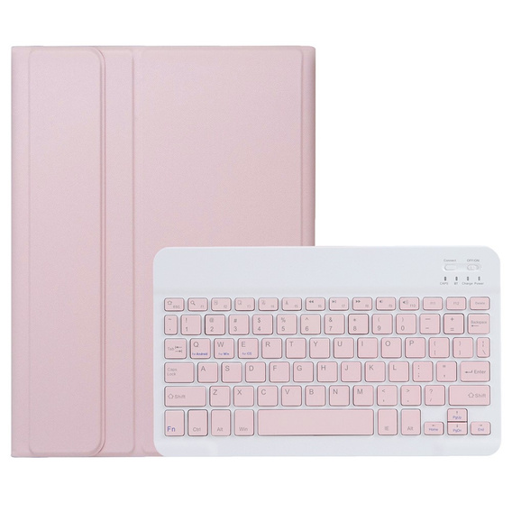 Case + keyboard Apple iPad Air 11" 6 gen. 2024, Leather Pen Slot, pink rose gold