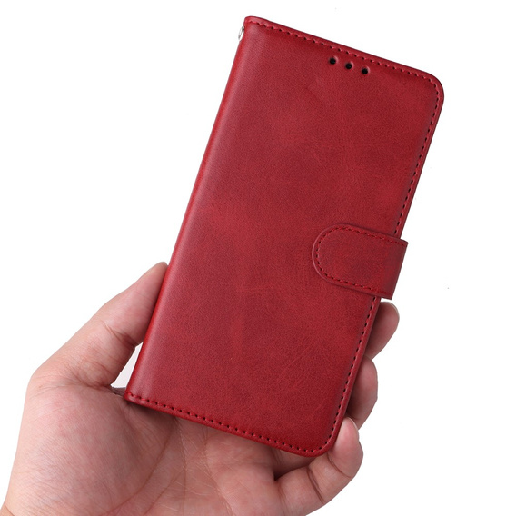 Flip case for Samsung Galaxy A34 5G, Leather Wallet, red