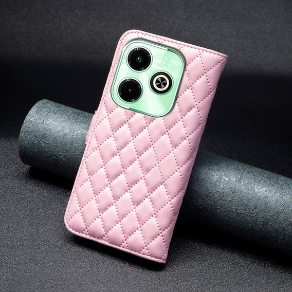 Flip case for Infinix Hot 40i, Wallet, BINFEN COLOR, pink