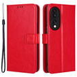 Flip case for Honor 70 5G, Crazy Horse Wallet, red