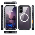 Case for iPhone 17, Waterproof IP68, SHELLBOX MagSafe, black