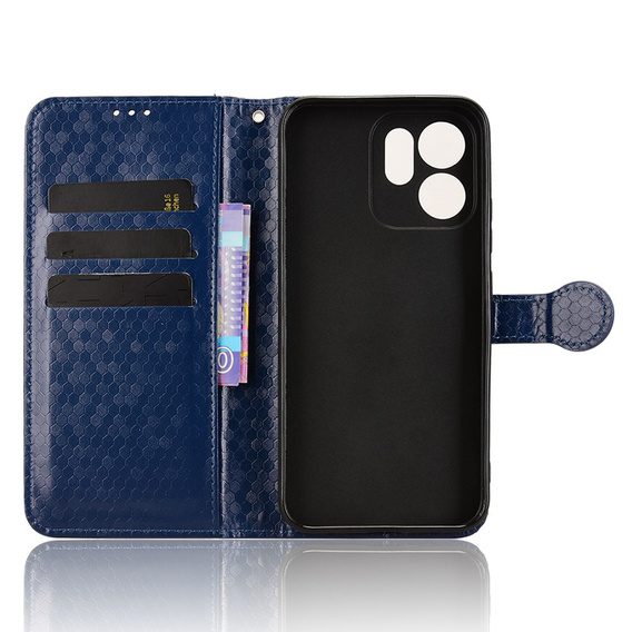 Flap case for Oppo Reno 14F, Wallet Rhombus, blue
