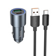 Hoco Z60 USB-A + USB-C 48 W car charger with cable
