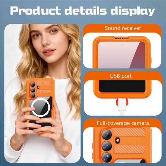 REDPEPPER waterproof case for Samsung Galaxy S26, orange