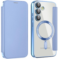 Flip case for Samsung Galaxy S25 FE, RFID Wallet MagSafe CamShield, blue