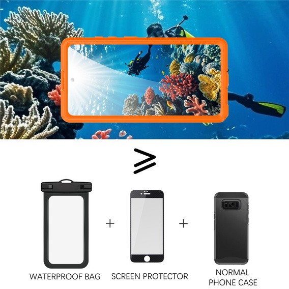 Redpepper MagSafe waterproof case for Samsung Galaxy S26 Ultra, orange