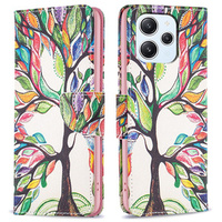 Flip case for Xiaomi Redmi 12 4G, Wallet, tree of life, white
