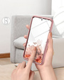 Case for Samsung Galaxy S22, Suritch Full Body Marble, pink