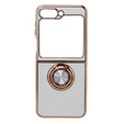 Case for Samsung Galaxy Z Flip 5 5G, Electro Ring, white