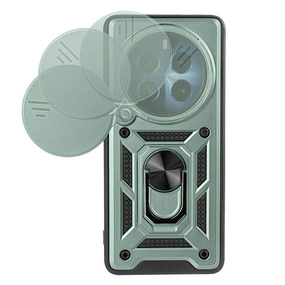 Case for Realme 12 Pro 5G / 12 Pro+ 5G, CamShield Slide, green