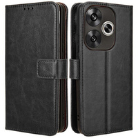 Flip case for Xiaomi Poco F6, Crazy Horse Wallet, black