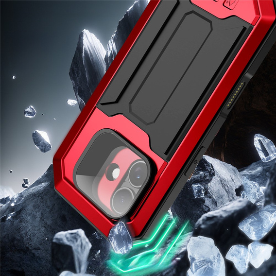 R-JUST armoured case with screen protector and stand for iPhone 17