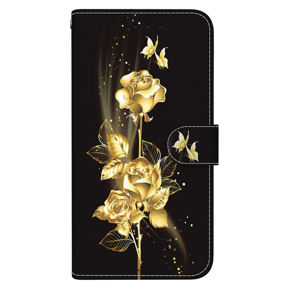 Flip case for Infinix Hot 40i, Wallet, Butterfly rose