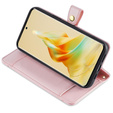 Flip case for Oppo A78 4G, Wallet Zipper Pocket, pink