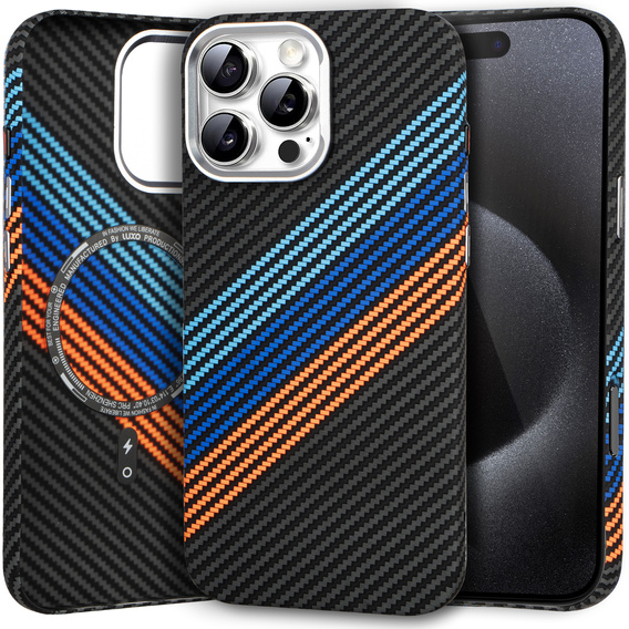 MagSafe's iPhone 15 Pro Case, Carbon Fiber, dark blue
