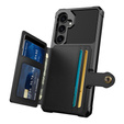 Case for Samsung Galaxy A35 5G, Card Holder Kickstand, black