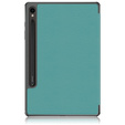 Case for Samsung Galaxy Tab S9, Smartcase with stylus space, green