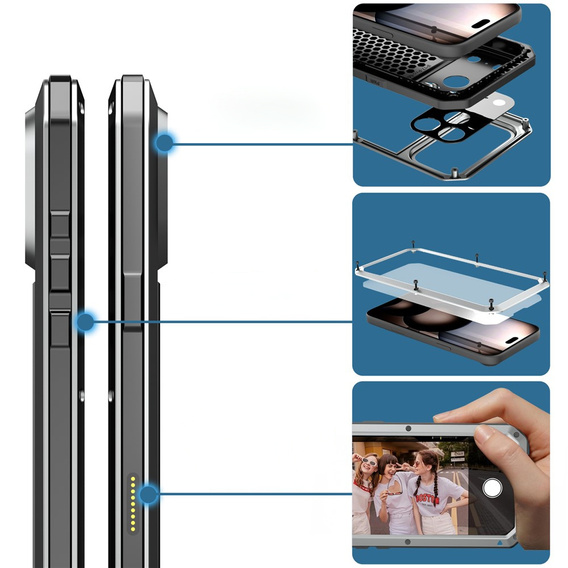 Armoured case with built-in tempered glass for iPhone 17 Pro Max