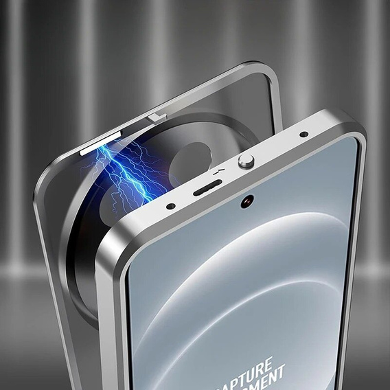 Case for Xiaomi 14 Ultra, Magnetic Dual Glass, silver
