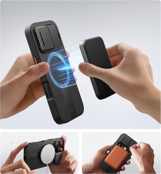 Case for iPhone 16 Pro, Suritch Shockproof, for MagSafe, black
