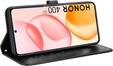 Flip case for Honor 400 Pro 5G, Wallet Rhombus, black