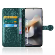Flip case for Motorola Moto G56 5G, Wallet Rhombus, green