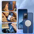 Case for Samsung Galaxy S20 FE, for MagSafe, ERBORD Matt Case, dark blue + Screen Glass
