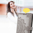 Flip case for Motorola Edge 50 Fusion 5G, Mandala, grey