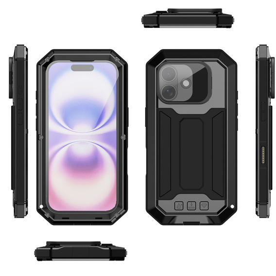 R-JUST armoured case with screen protector and stand for iPhone 17