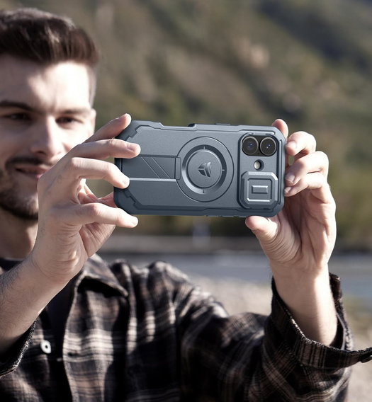 Dexnor armoured case with stand and camera shutter, for MagSafe for iPhone 17