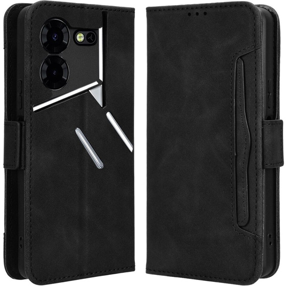 Flip case for Tecno Pova 5 Pro 4G, Card Slot, black