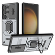 Case for Samsung Galaxy S24 Ultra, KickStand Camera Lens, grey