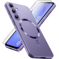 Case for Samsung Galaxy A36, ColorMag, for MagSafe, purple + 9H tempered glass