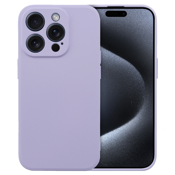 Case for iPhone 15 Pro, Silicone Lite, purple